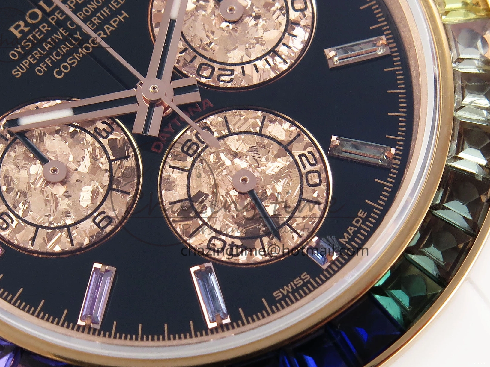 0102 SmartChoice Rolex Daytona Rainbow 40mm Cer Cer Black Dial NOOB SA4130 Super Clone 1732